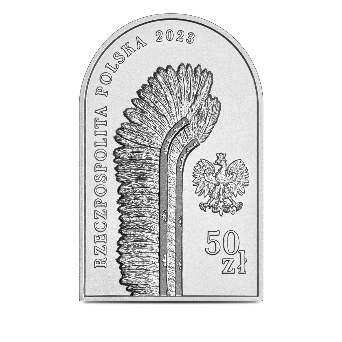 Awers srebrnej polskiej monety kolekcjonerskiej w temacie Odsiecz Wiedeńska